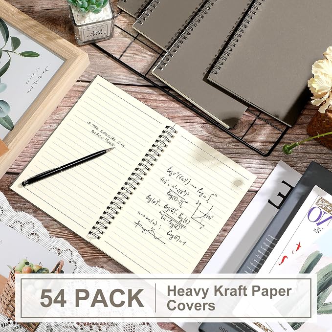 Yahenda 54 Pcs Spiral Notebook Bulk A5 Journal Lined 8.3'' x 5.5'' Writing - Image 2