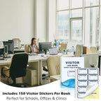 1 Pack Visitor Badges with Carbon Copy Visitor Stickers Letter Size Visitor Log - Image 6