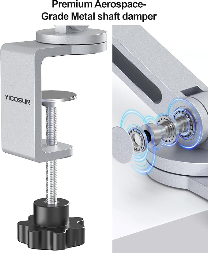 YICOSUN Tablet Arm Mount with Super Grip, Adjustable Foldable Holder & Heavy - Image 4