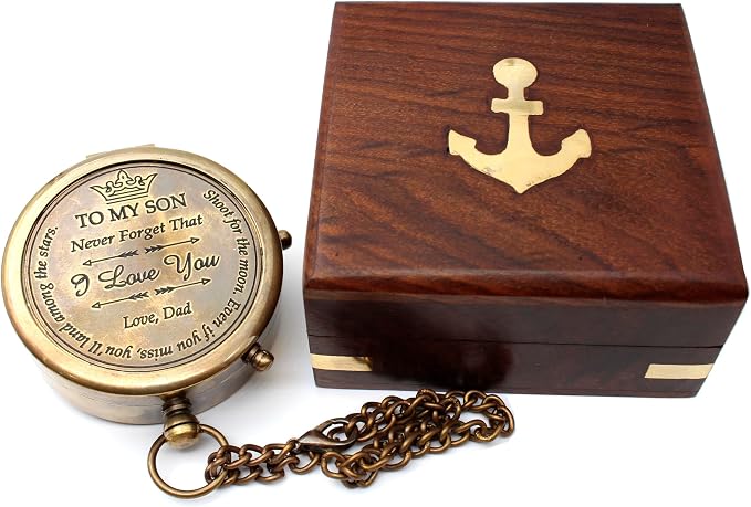US HANDICRAFTS Brass Compass - Image 7