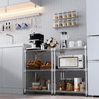 M MZG 450 lbs Wire Storage Shelving 3-Tier Utility Shelving Unit Steel - Image 6