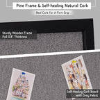 Gideal Cork Board Bulletin Board, 24 x 36 Inch Cork Boards - Image 3