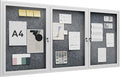 72"x36" Lockable Enclosed Bulletin Board, Outdoor Flet Weather-Resistant by Unknown