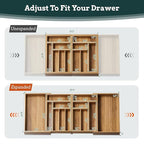 Silverware Organizer Large, Magnetic Connected Expandable 13 Slots Silverware - Image 4