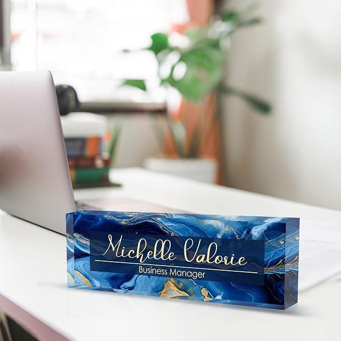 Personalized Name Plate for Desk, Custom Desk Name Plate, Acrylic Name Plate - Image 4