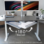 VIVO Adjustable 25 x 10 inch Computer Keyboard and Mouse Platform Tray - Image 7