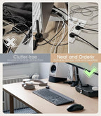 Nearockle Cable Management Under Desk, Adjustable Self-Adhesive Silicone Cable - Image 6