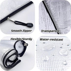 Oaimyy-18 PCS-Mesh Zipper Pouch, Plastic Zip File Folders Puzzle Bags Large - Image 4