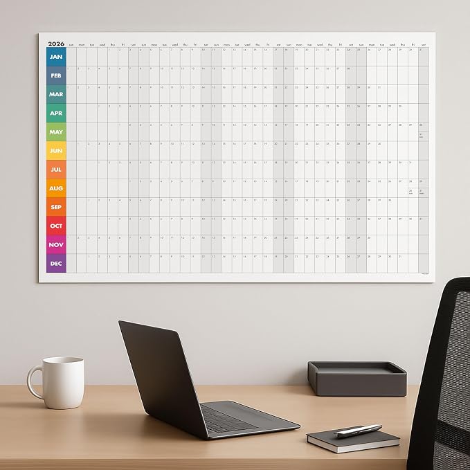 Dry Erase Wall Calendar 2026, 27×39 in — Double-Sided Yearly Planner, Reusable - Image 6