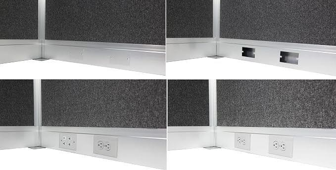 Versare Pre-Configured Hush Panel Electric Cubicle | Workstation Divider Walls - Image 8