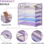 Marbrasse Paper Organizer Letter Tray, 5 Tier Mesh File Organizer - Image 5
