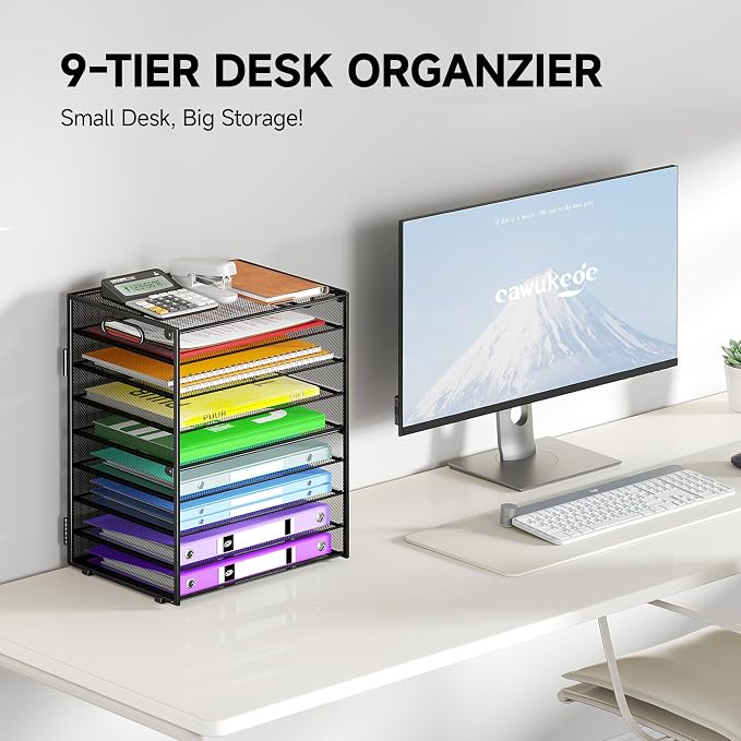Cawukege 9 Tier Paper Organizer - Image 2