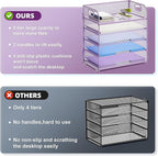 Marbrasse Paper Organizer Letter Tray, 5 Tier Mesh File Organizer - Image 4