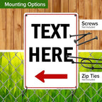 Custom Arrow, Custom Directional Sign, Left Arrow, 10x14 Inches, 55 mil thick - Image 5