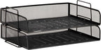 Mind Reader Stackable Paper Tray, Desktop Organizer, File Storage, Metal Mesh - Image 7