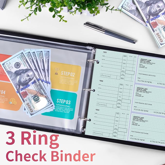 Antner 3 Ring Personal Check Binder - Image 7