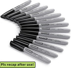 WOSWEL Permanent Markers Bulk, Ultra Fine Point, 48 Pack Black Permanent Marker - Image 4