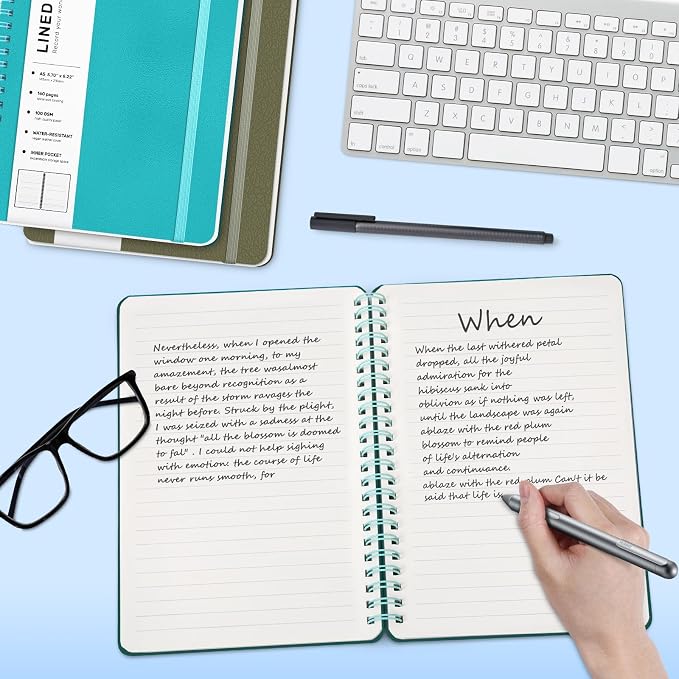 Turquoise Lined Spiral Journal Notebook - Image 3