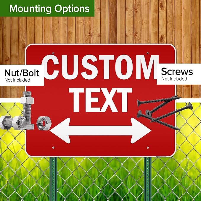 Custom Arrow, Custom Directional Sign, Two way Arrow, 36x48 Inches, Reflective - Image 5