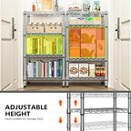 M MZG 1000 lbs 4 Tier Shelf Metal Storage Shelves Wire Rack Closet Organizers - Image 6