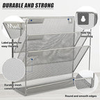EASEPRES Desk File Organizer Mesh 4-Tier, Hanging Wall Mount Document - Image 3