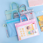 Pendancy Mesh Zipper Pouch 11x13.7 in, Large Double Pocket Waterproof File Bag - Image 2