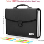Uquelic 26 Pockets Expanding File Folder Organizer - Image 5