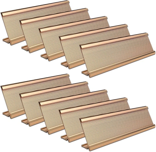 10 Pack 2" x 8" Aluminum Desk Name Plate Holder, Office Name Plate Holder by Unknown