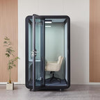 GEARONIC Solo Office Sound Booth Pod Audio Privacy, Mobile Roller - Image 2
