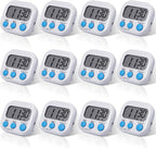 Weewooday 12 Pcs Digital Kitchen Magnetic Timer Bulk Classroom Count up by Weewooday
