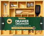 DAVIDOK Expandable Bamboo Drawer Organizer by Unknown