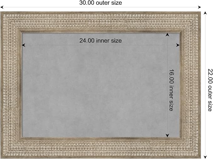 Amanti Art Silver Framed Magnetic Board 22x30 Medium Vision Board - Image 3