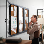 72"x36" Lockable Enclosed Bulletin Board, Outdoor Cork Weather-Resistant - Image 2