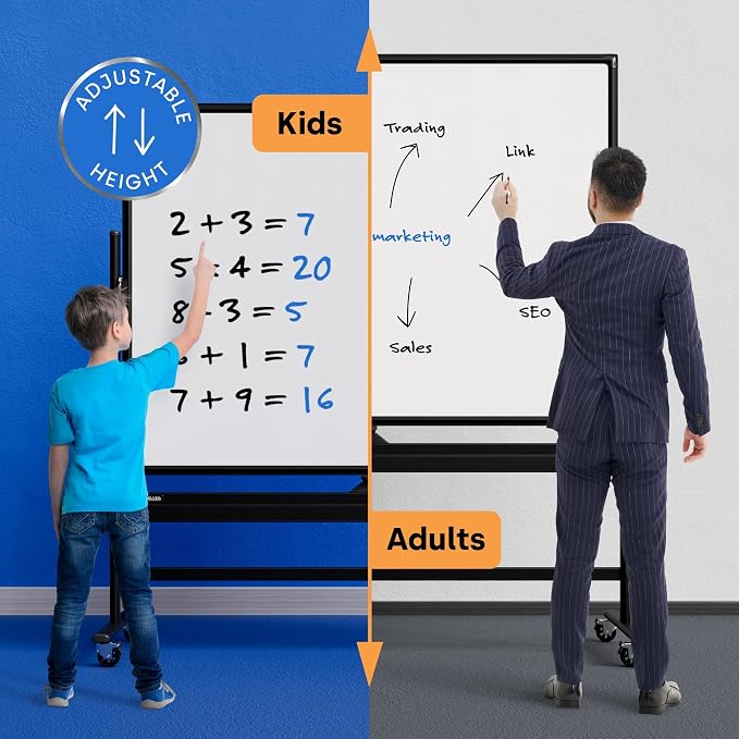 Rolling Dry Erase Board 60 x 46 - Image 2