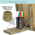 Excello Global Products Rustic Tabletop Chalkboard: Includes 4 Liquid Chalk - Image 2