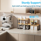 Golener Countertop Organizer Corner Shelf, 2-Tier Adjustable Stackable Corner - Image 5