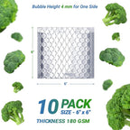 Amiff Silver Thermal Bubble Mailer, 6 x 6 Inches. 10 Pack Metallic Bubble - Image 2