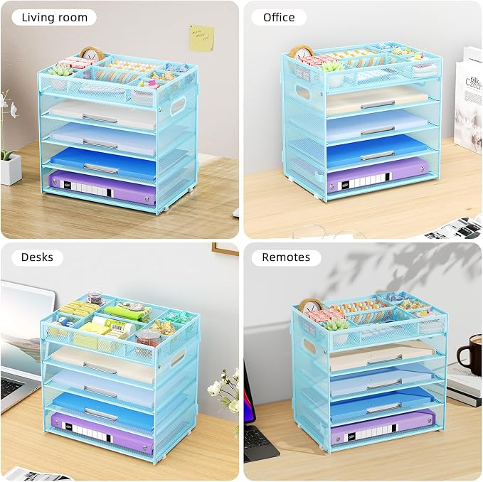 Marbrasse 5-Tier Letter Tray Paper Organizer - Image 7