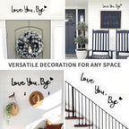 Love You Bye Wood Sign Home Decor, Above Door Topper Decoration, Boho Decor - Image 3