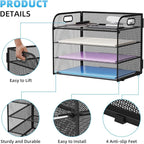 Marbrasse 2 Pack 4 Tier Paper Organizer Letter Tray - Image 4
