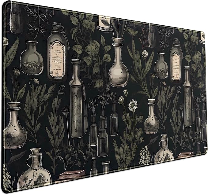 Black Aesthetic Desk Mat by Mechanical+Cattle