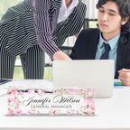 AZUFEMOS Personalized Acrylic Desk Name Plate - Image 2