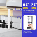 Under Desk Cable Management Tray, Xpatee Upgraded Wire Management No Drill No - Image 4