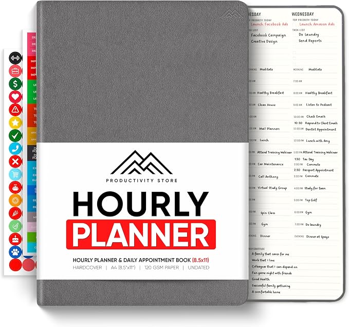 Hourly Planner & Appointment Book by PRODUCTIVITYSTORE