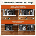 Silverware Organizer Large, Magnetic Connected Expandable 13 Slots Silverware - Image 5