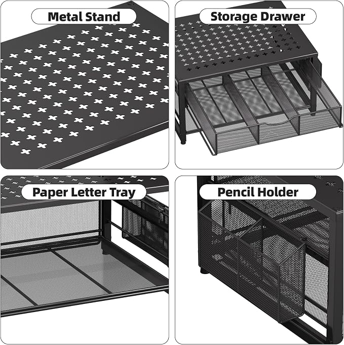 Marbrasse Metal Printer Stand for Desk - Image 3