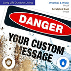 Custom Danger Sign, OSHA Sign, 10x7 Inches, 4 Mil Vinyl Decal Stickers Weather - Image 5