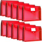 10 Pieces Plastic File Folders Envelope Expanding File Wallet Organizer by Epakh