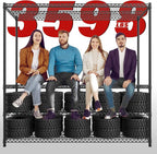 REIBII 60''W X 82.6" H Steel Heavy Duty Wire Shelving Unit - Image 4