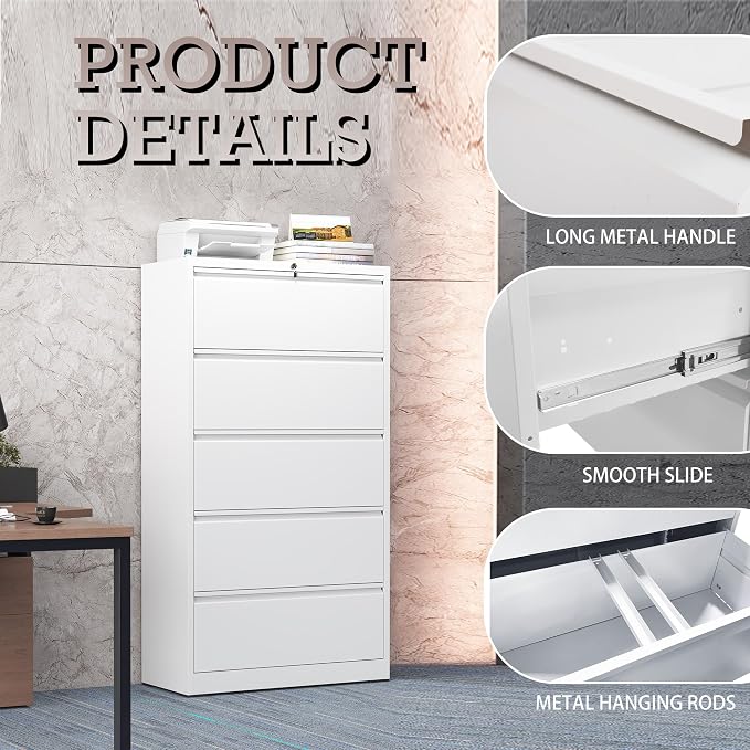 mysteeldepot 5 Drawer Lateral File Cabinet - Image 4